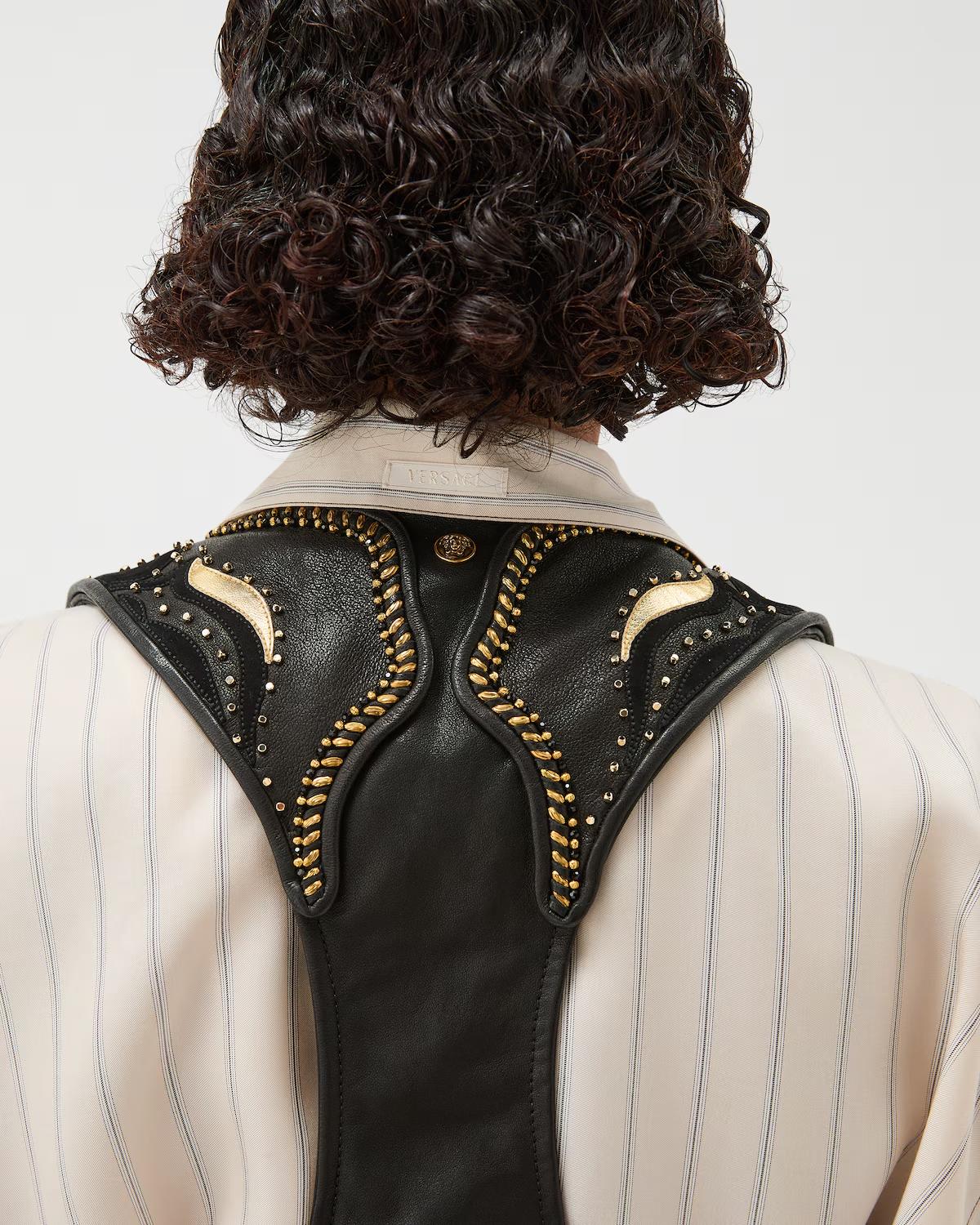 Embroidered Leather Vest - Image 4