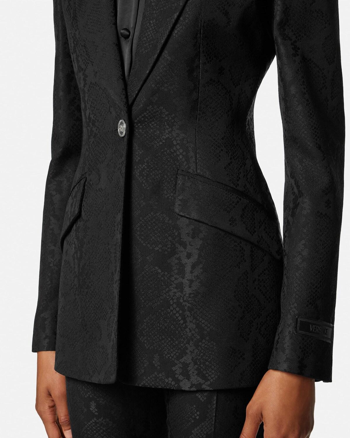 Python-Jacquard Wool-Blend Blazer - Image 3