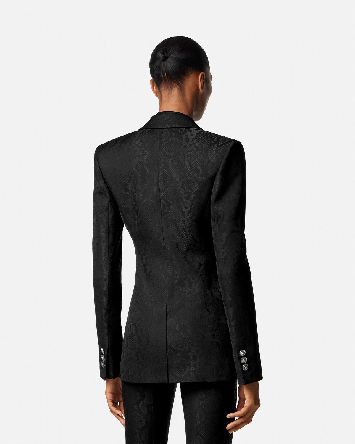 Python-Jacquard Wool-Blend Blazer - Image 5