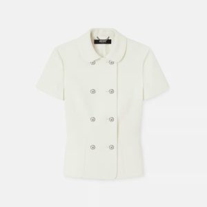 Double-Wool Cr??pe Fitted Jacket