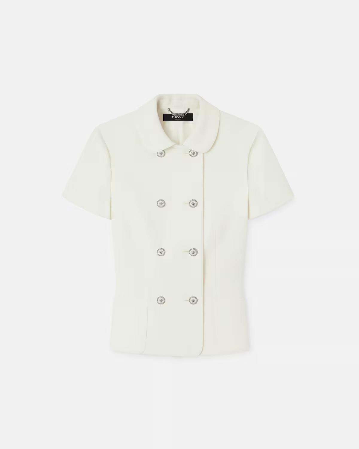 Double-Wool Cr??pe Fitted Jacket