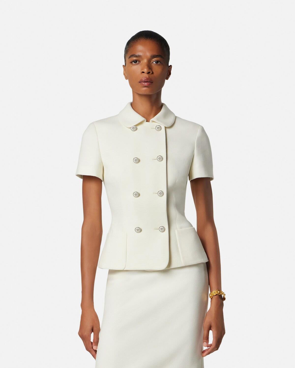 Double-Wool Cr??pe Fitted Jacket - Image 4