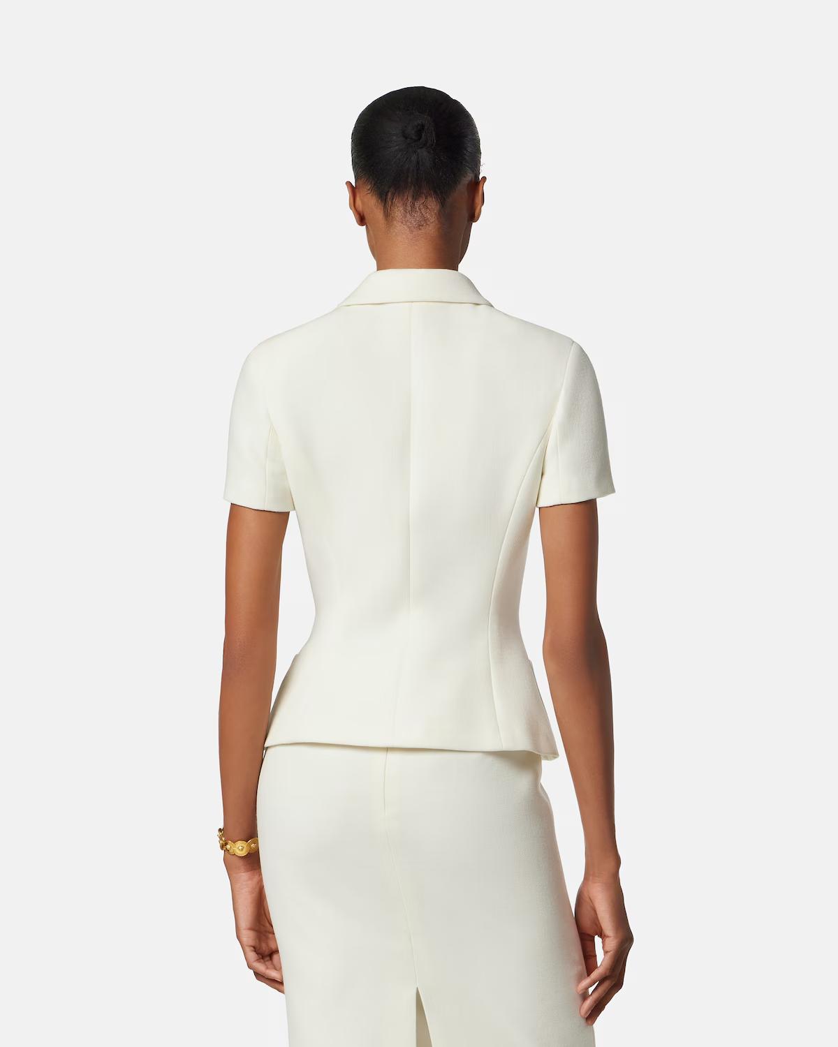 Double-Wool Cr??pe Fitted Jacket - Image 5