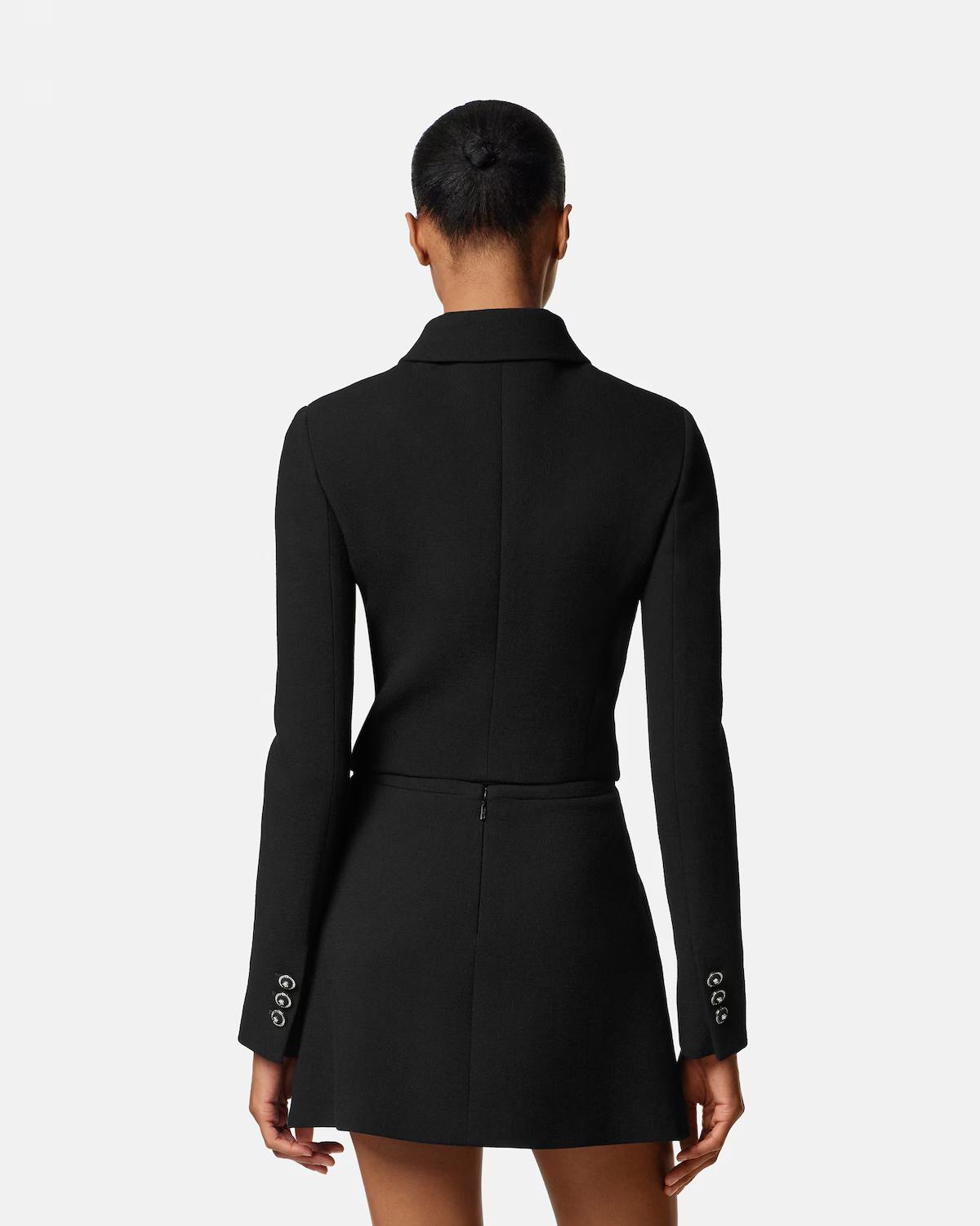 Double-Wool Cr??pe Crop Jacket - Image 5