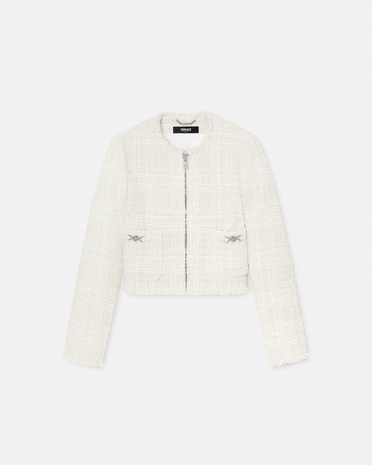 Tweed Cotton Zipped Jacket