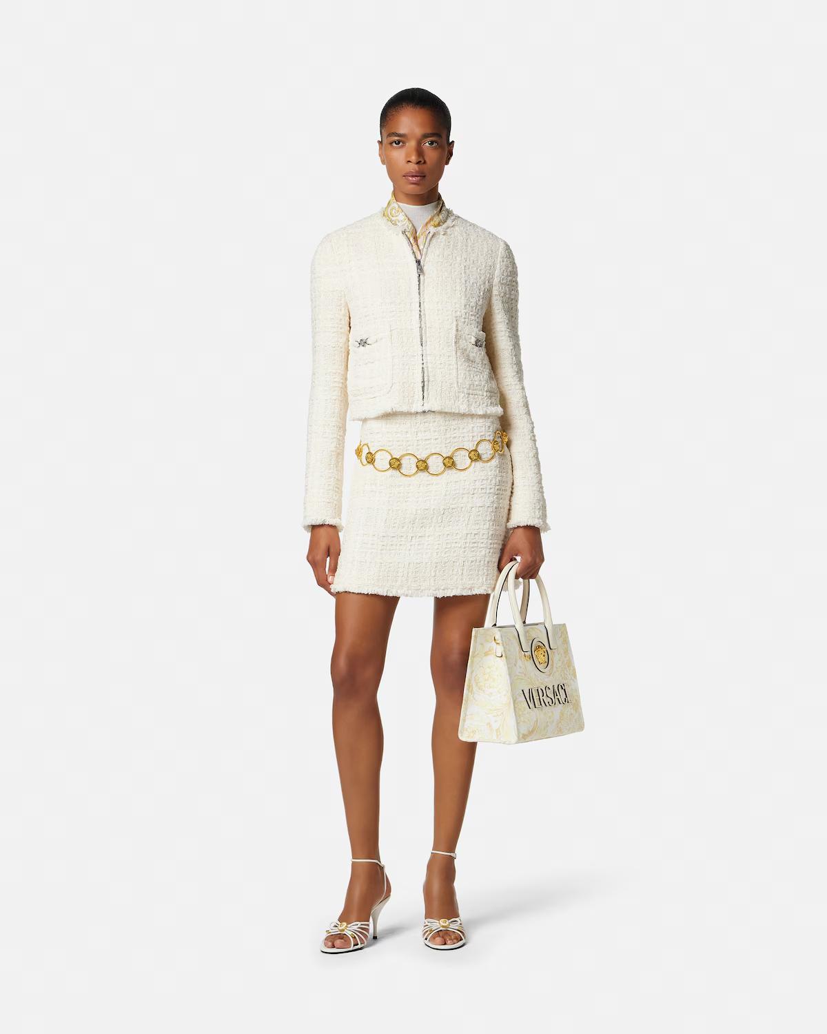 Tweed Cotton Zipped Jacket - Image 2