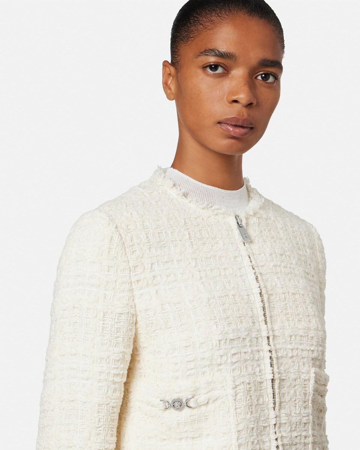 Tweed Cotton Zipped Jacket - Image 3