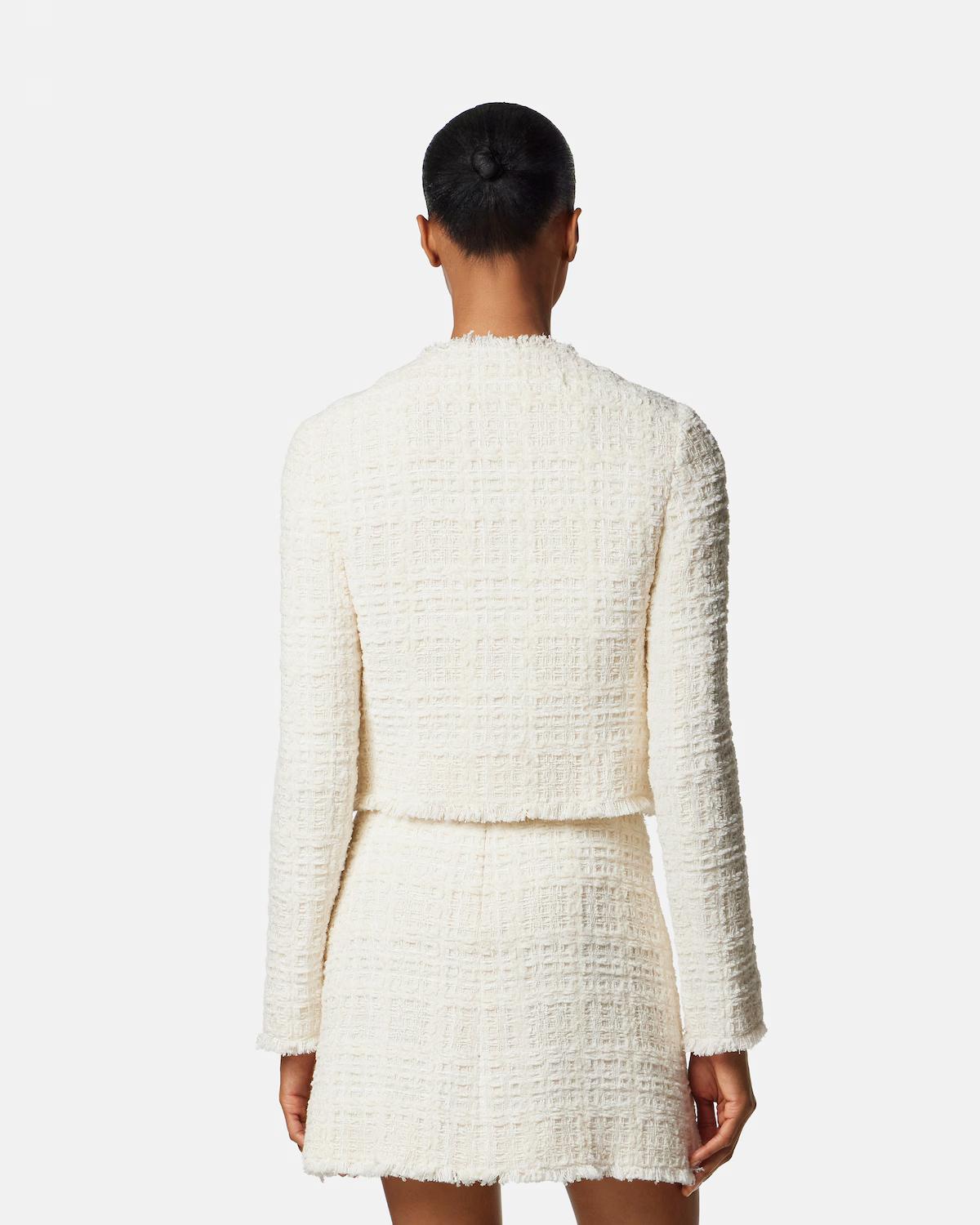 Tweed Cotton Zipped Jacket - Image 5