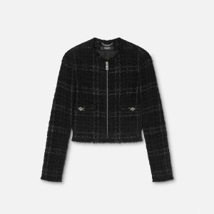 Tweed Cotton Zipped Jacket