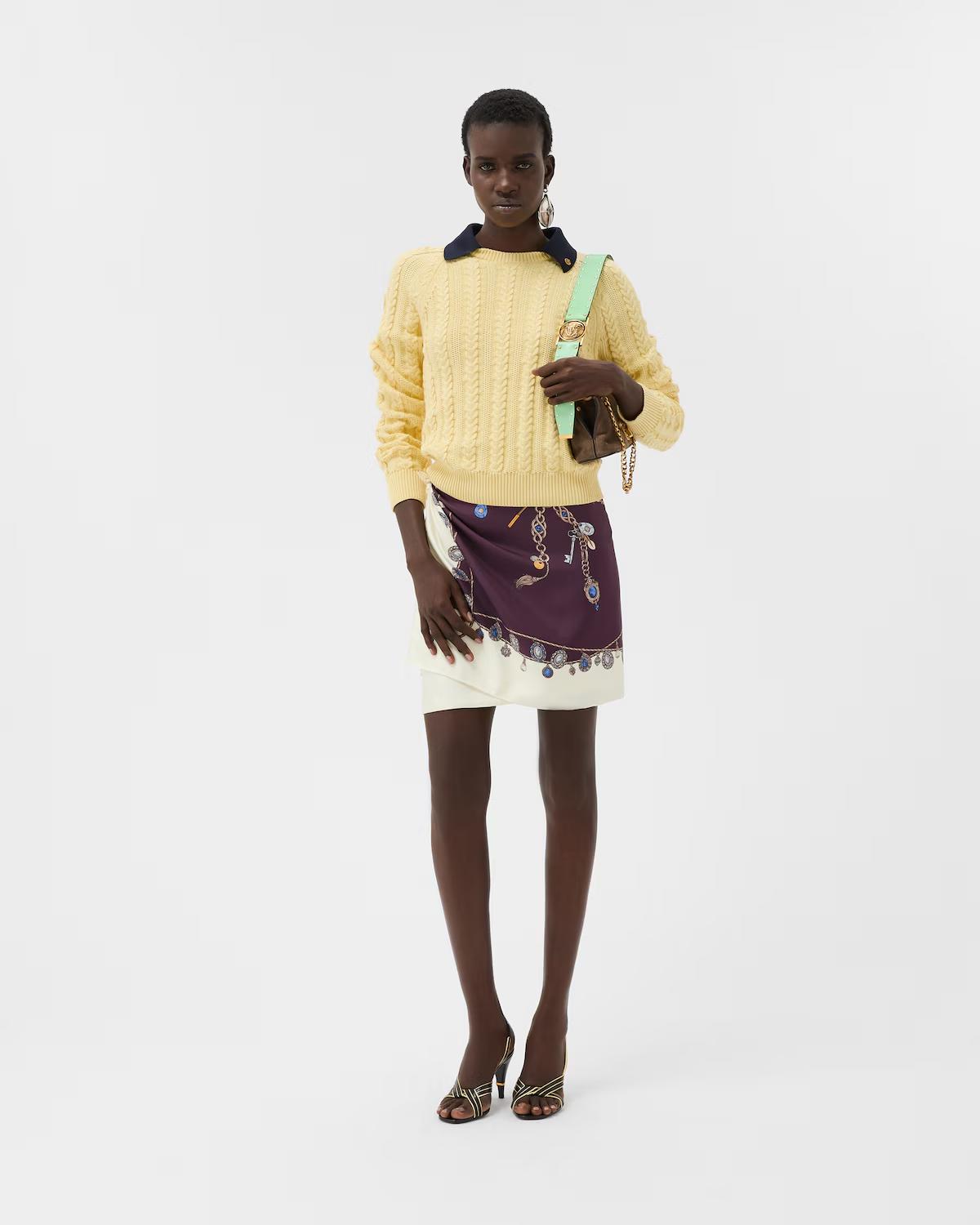 Cotton Cable Knit Polo - Image 6