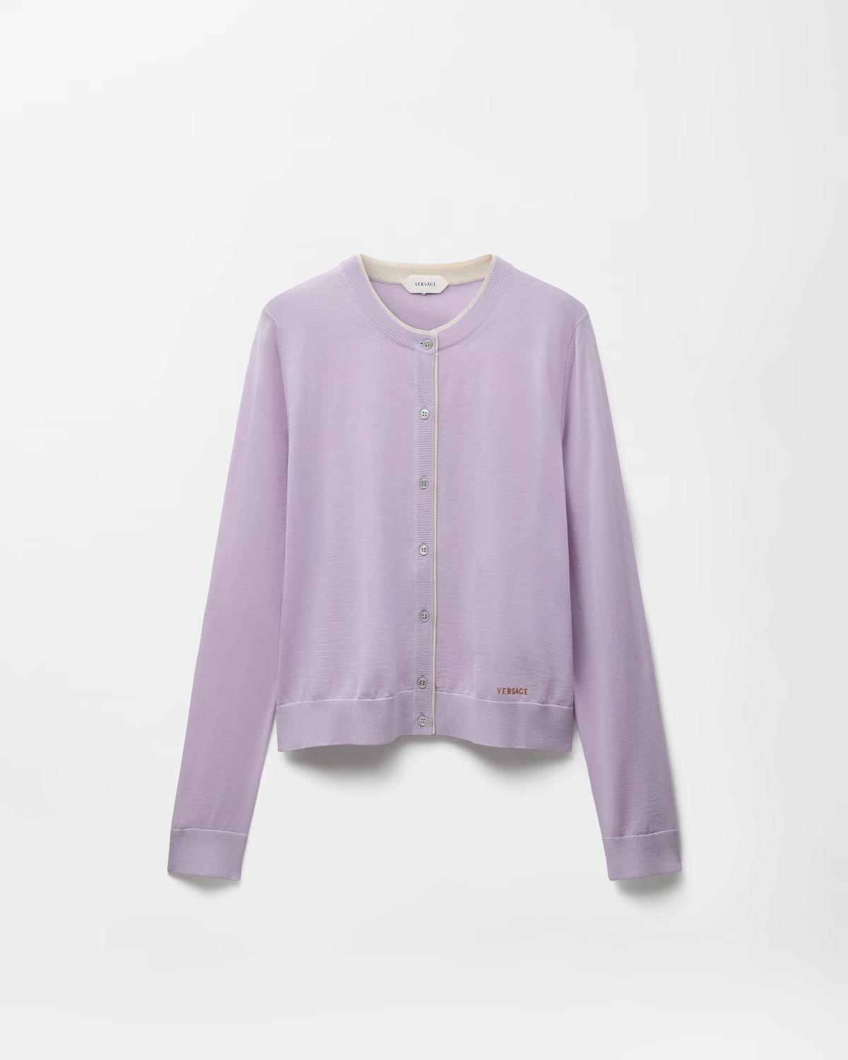 Embroidered Wool Knit Cardigan