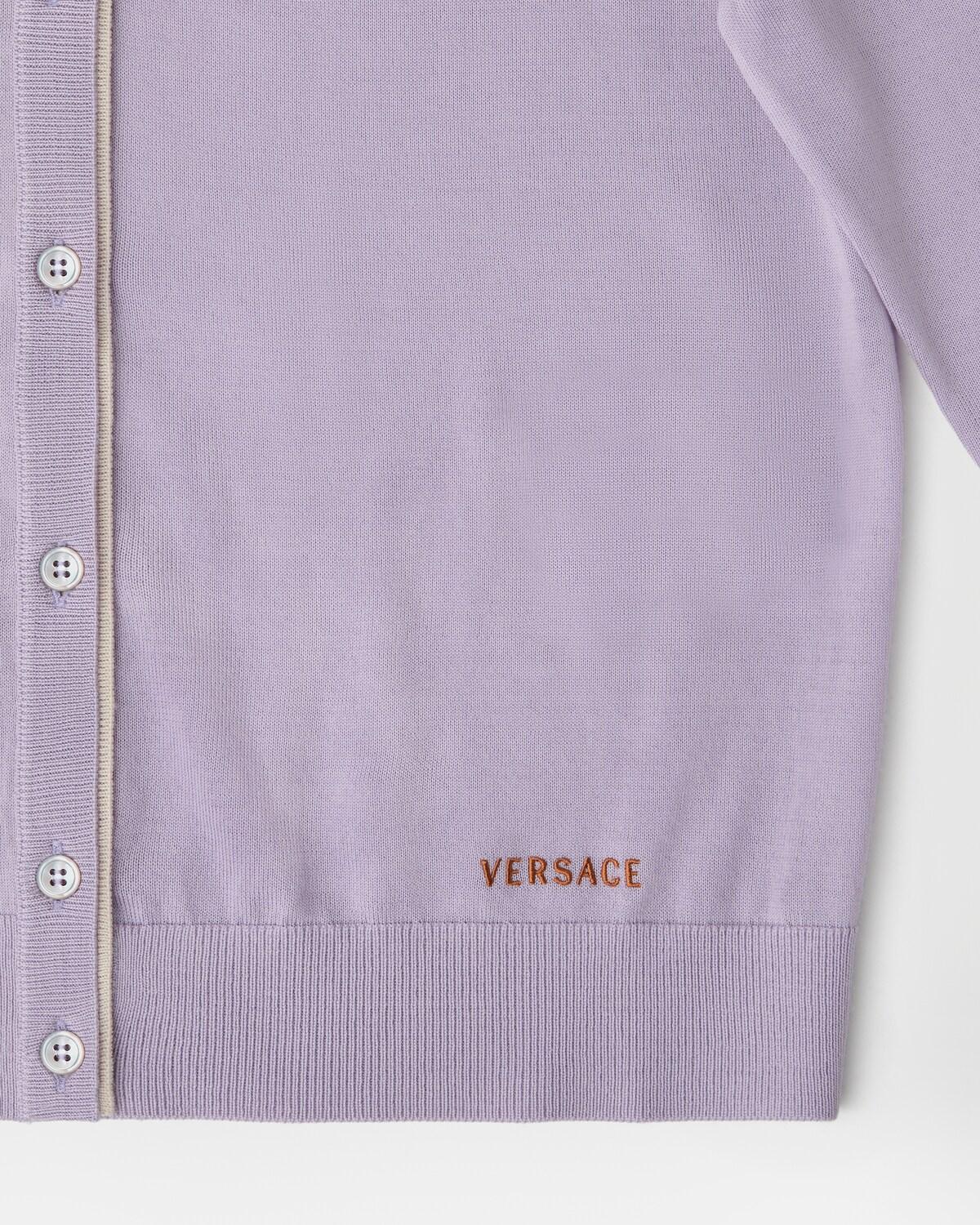 Embroidered Wool Knit Cardigan - Image 4