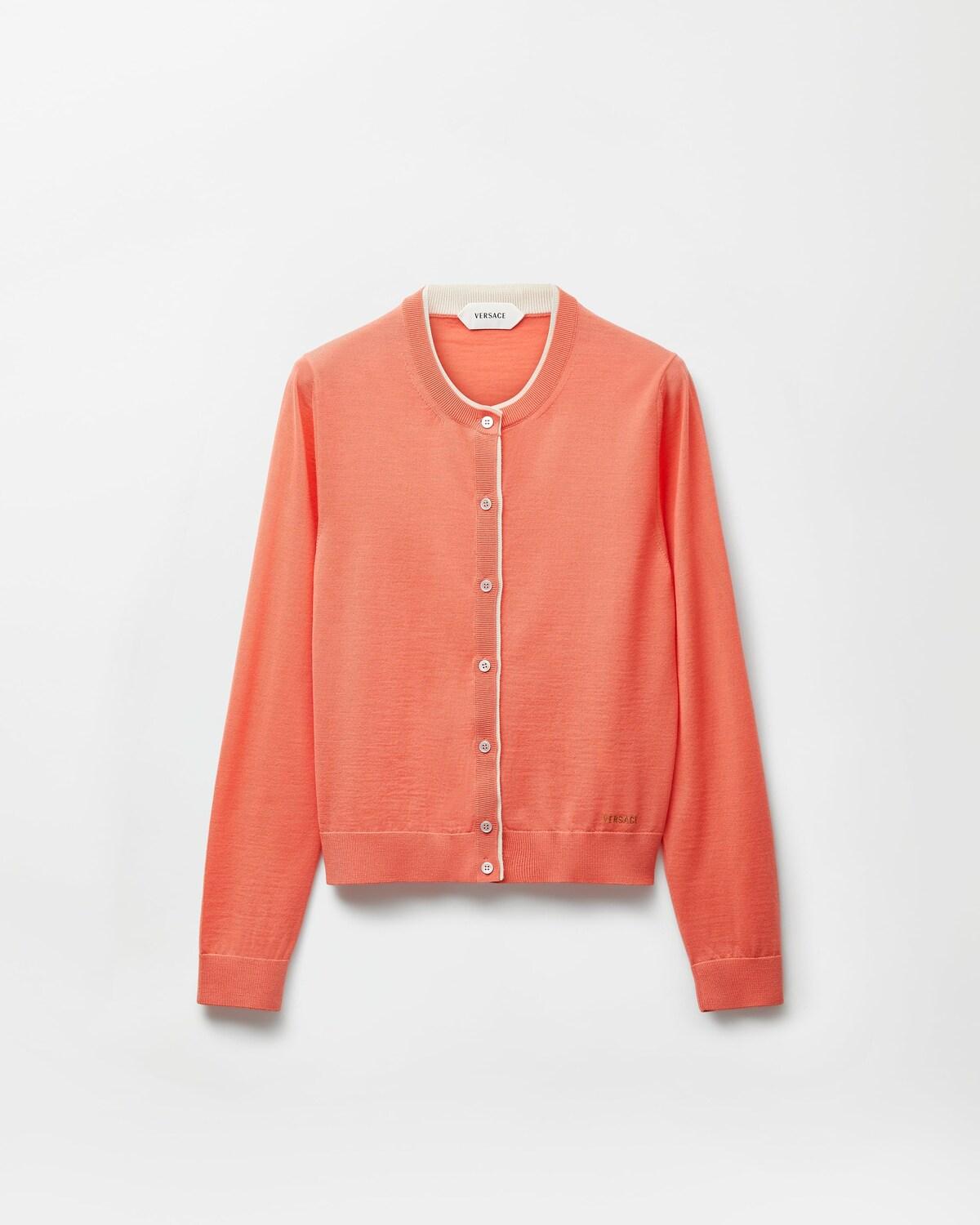 Embroidered Wool Knit Cardigan