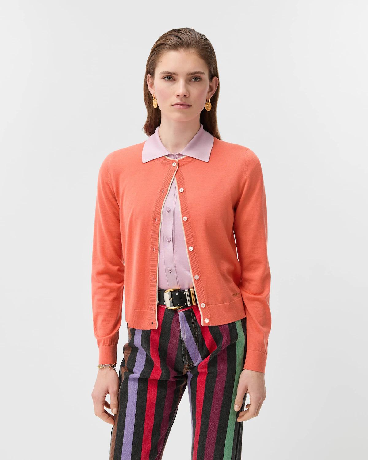 Embroidered Wool Knit Cardigan - Image 2