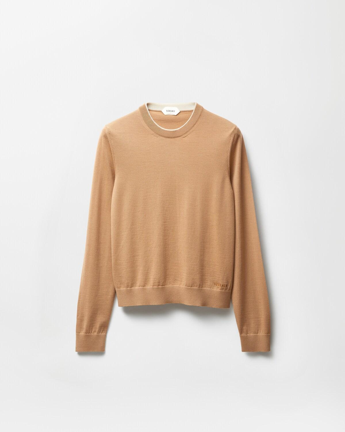 Embroidered Wool Knit Sweater