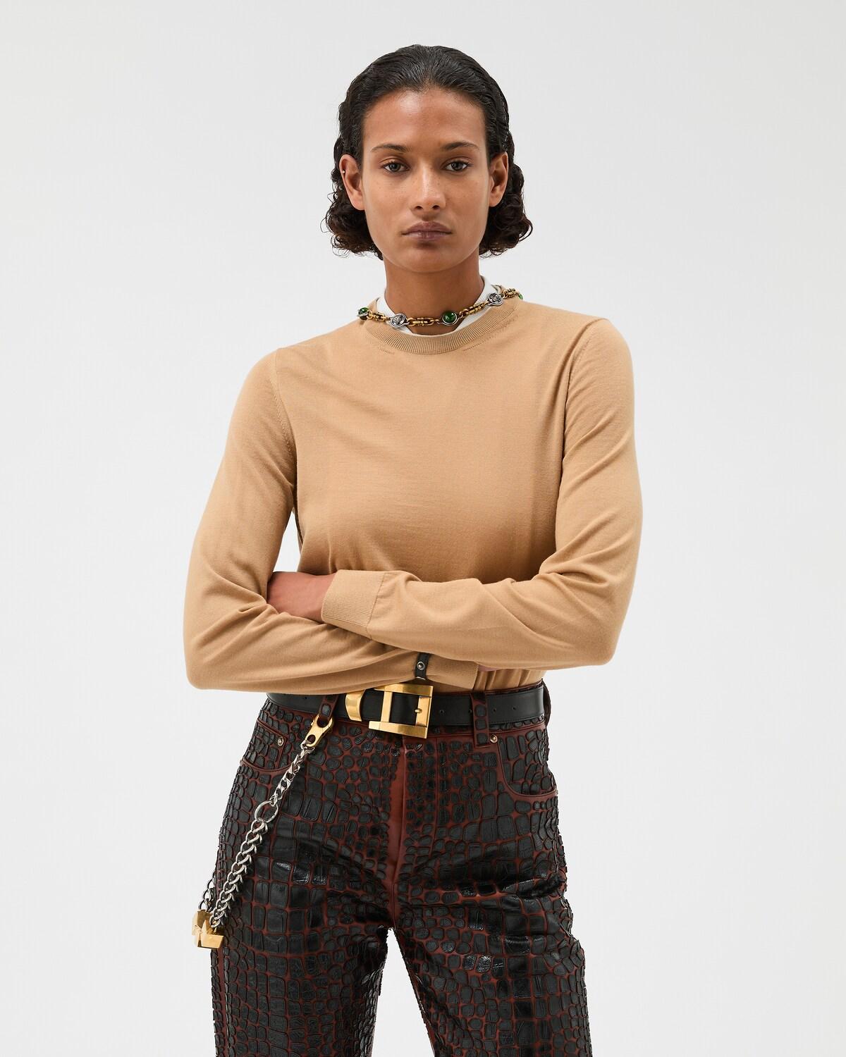 Embroidered Wool Knit Sweater - Image 2