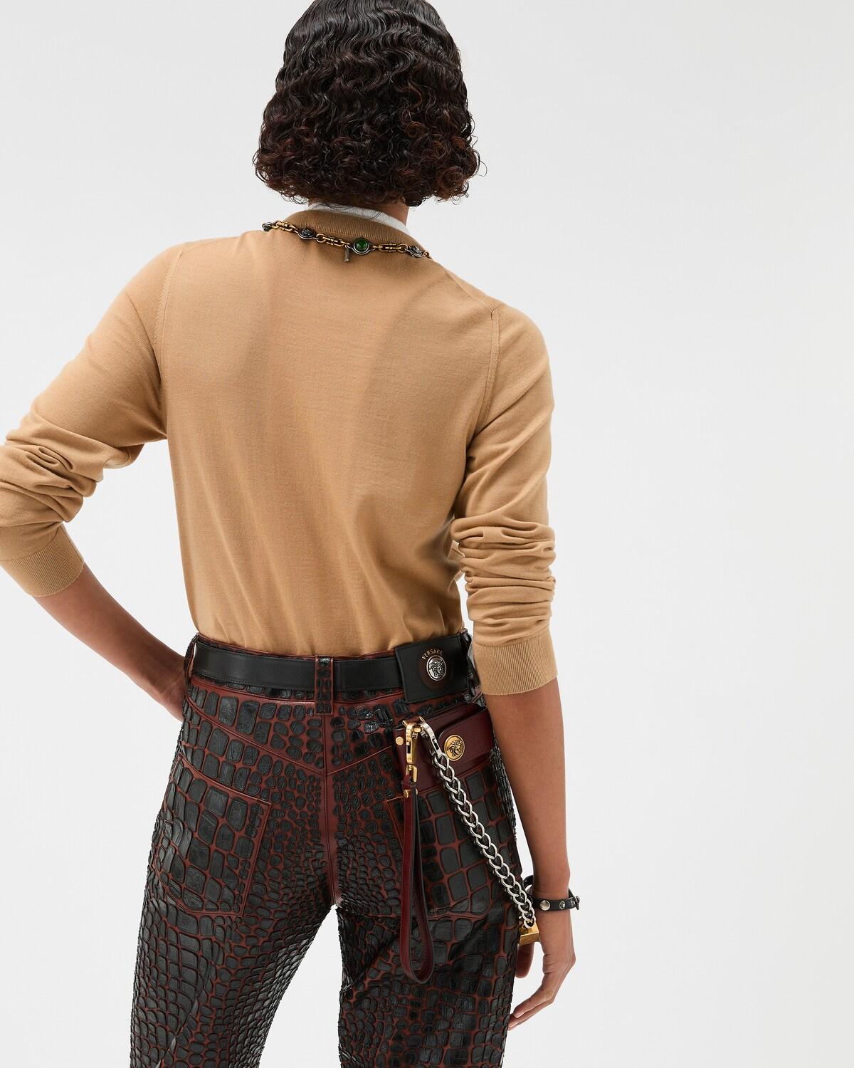 Embroidered Wool Knit Sweater - Image 3