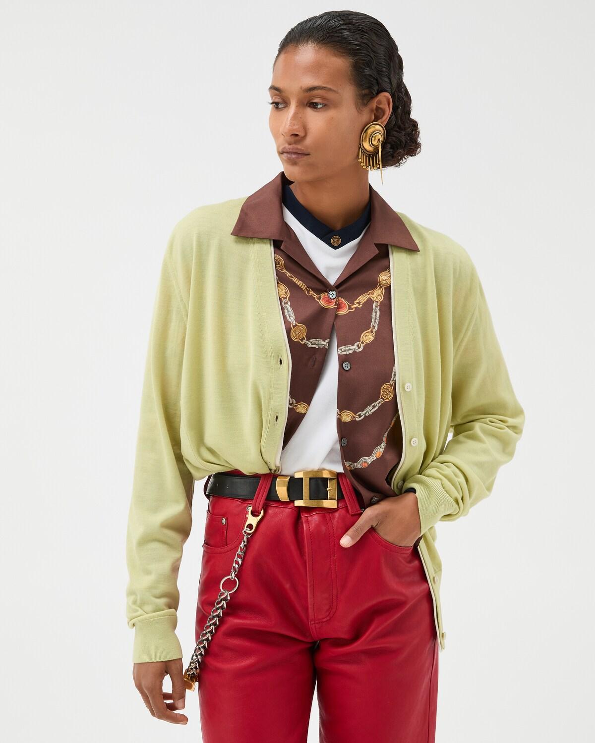 Embroidered Wool Knit Cardigan - Image 2