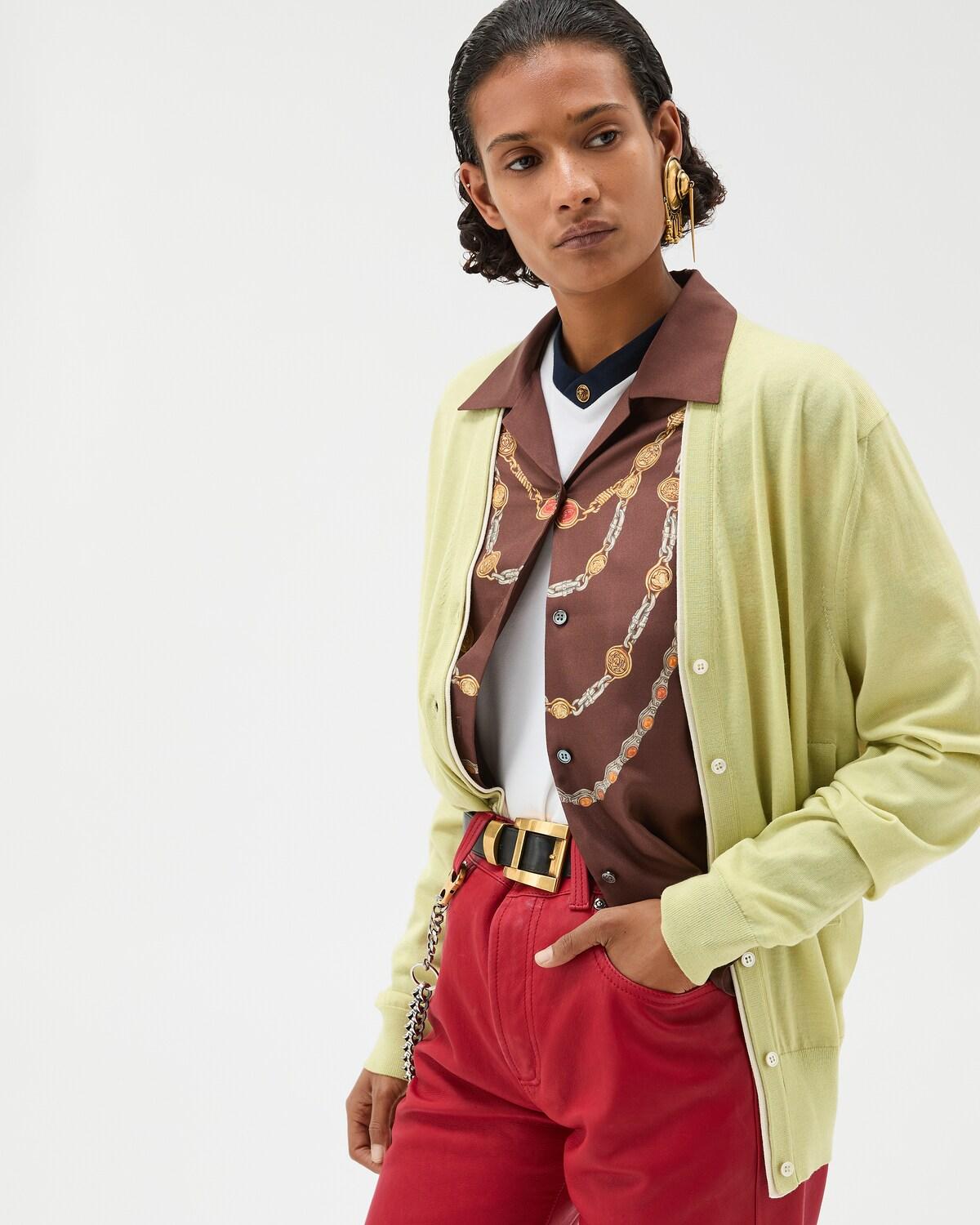 Embroidered Wool Knit Cardigan - Image 4