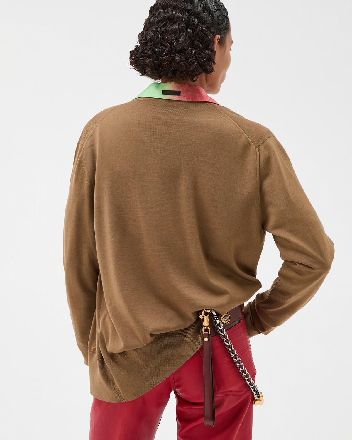 Embroidered Wool Knit Cardigan - Image 3