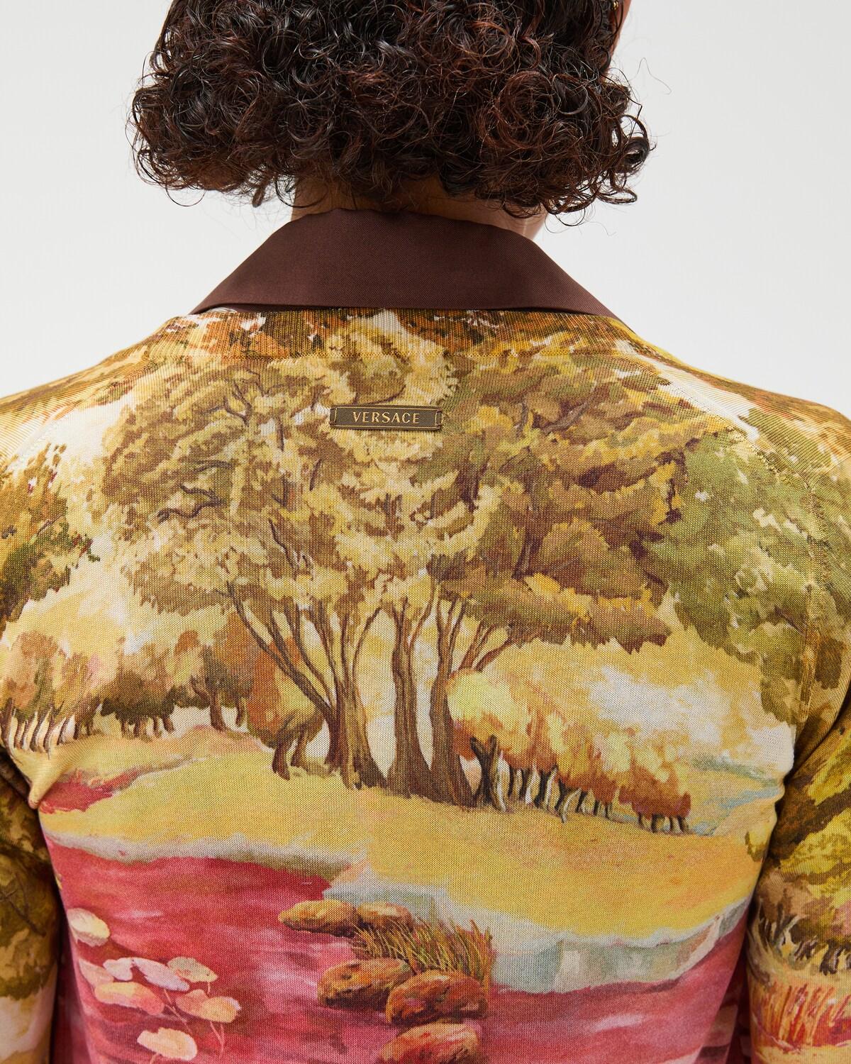 Printed Silk Knit Cardigan - Image 5