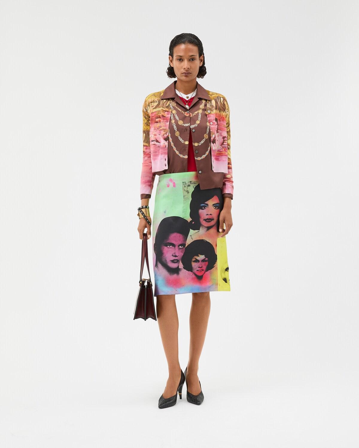 Printed Silk Knit Cardigan - Image 6