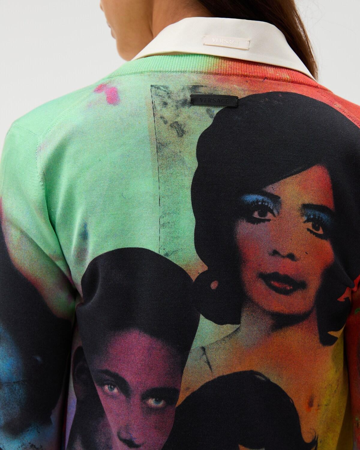 Printed Silk Knit Cardigan - Image 5
