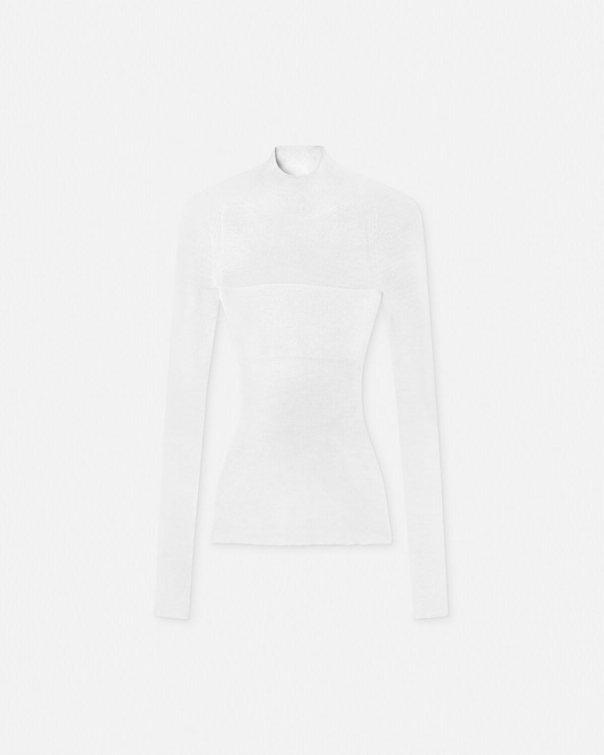 Merino Wool Fitted Ribbed Knit Top