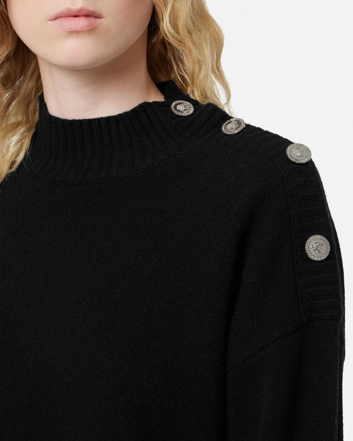 Wool-Cashmere Knit Boxy Sweater - Image 3