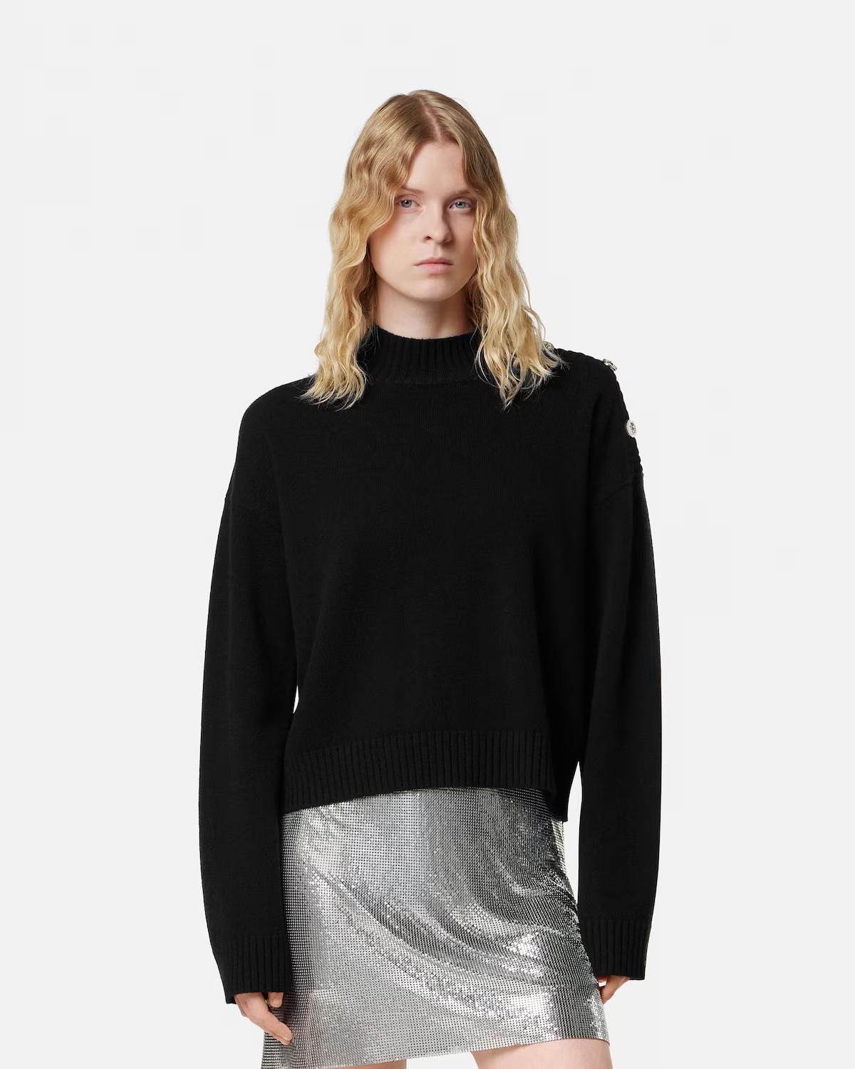 Wool-Cashmere Knit Boxy Sweater - Image 4