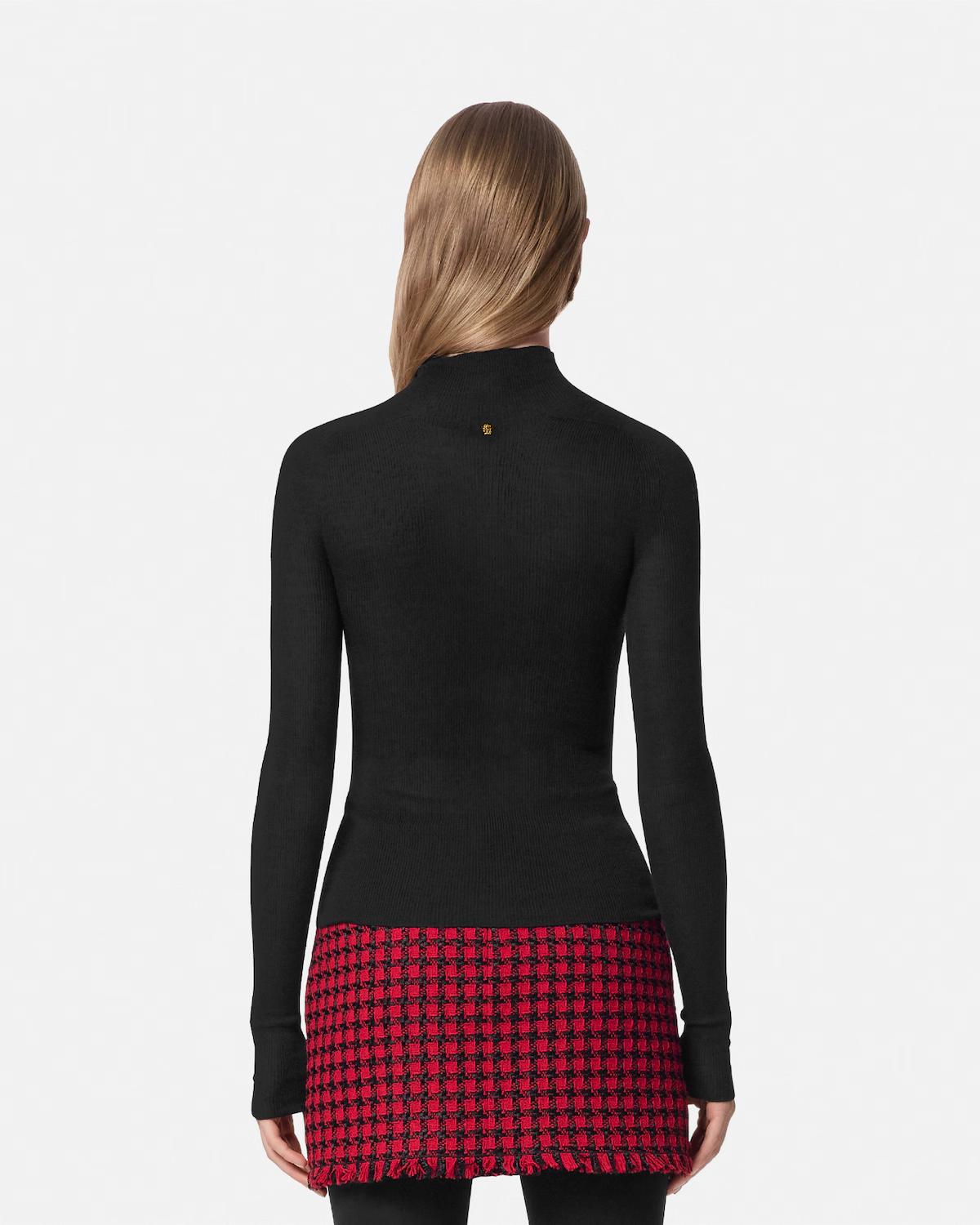 Merino Wool Fitted Ribbed Knit Top - Image 5