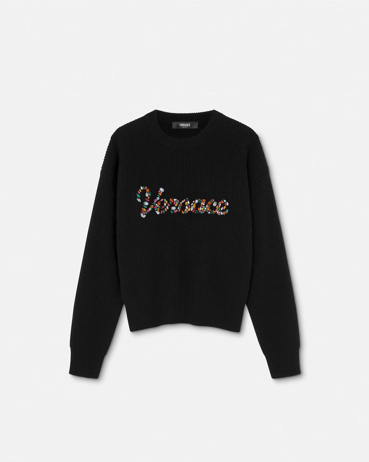 Embroidered Wool Knit Sweater