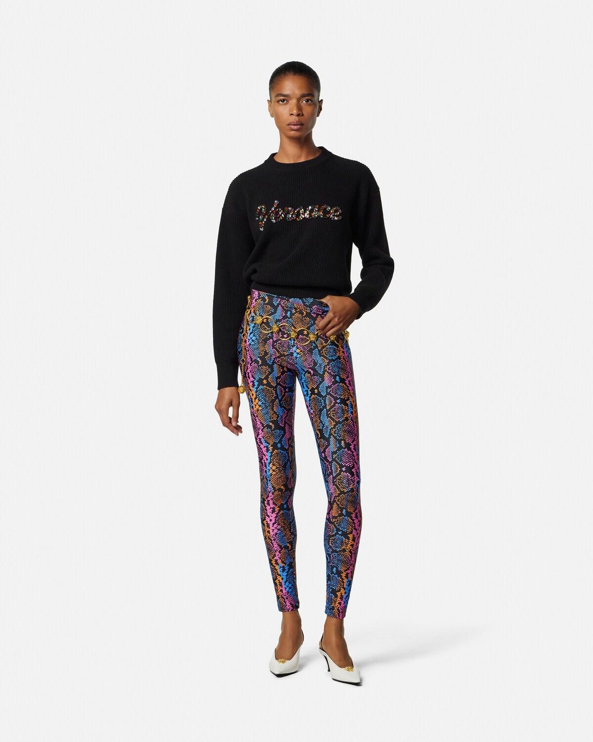 Embroidered Wool Knit Sweater - Image 2