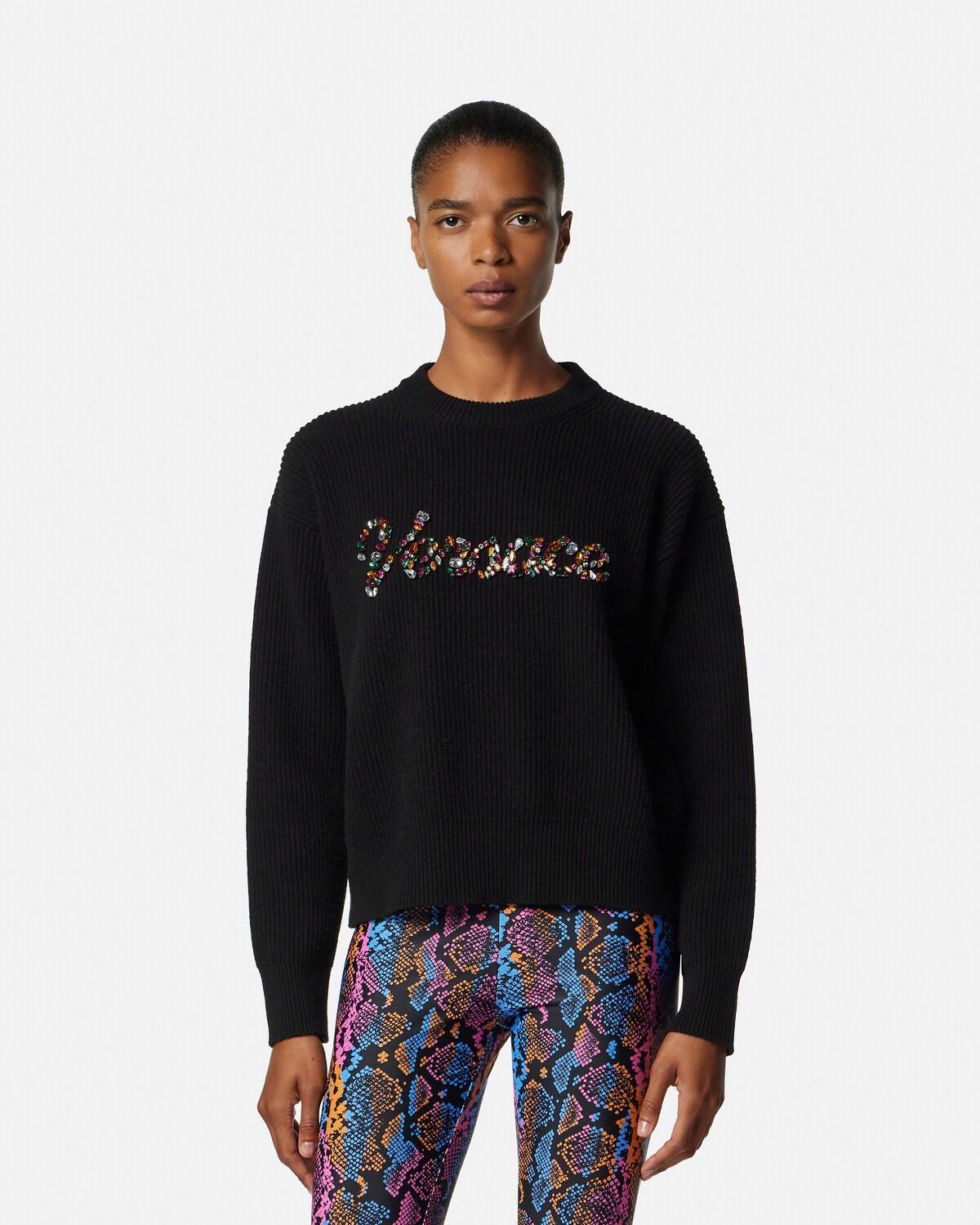 Embroidered Wool Knit Sweater - Image 4