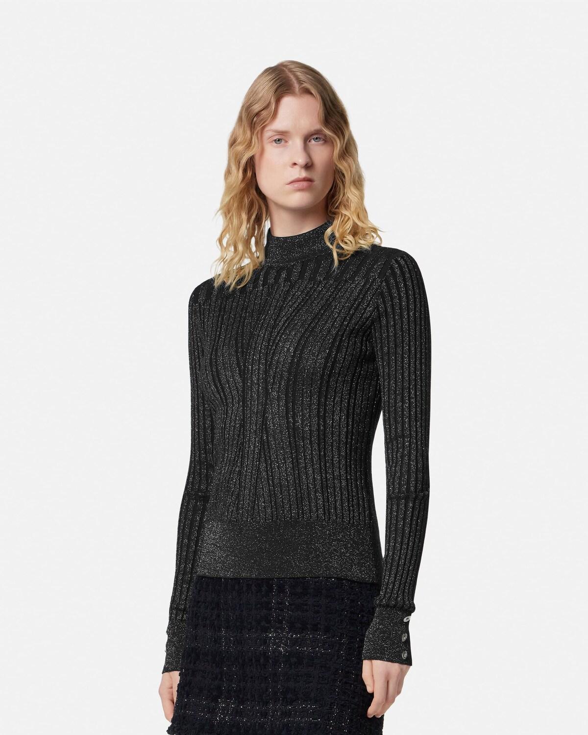 Lurex-Blend Ribbed Knit Top - Image 4