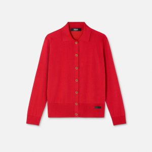 Silk-Blend Knit Cardigan