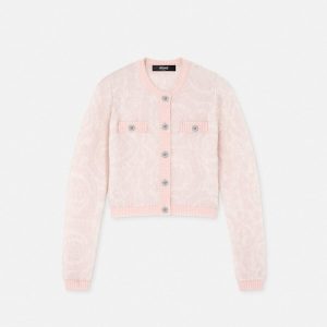 Jacquard Mohair Knit Cardigan