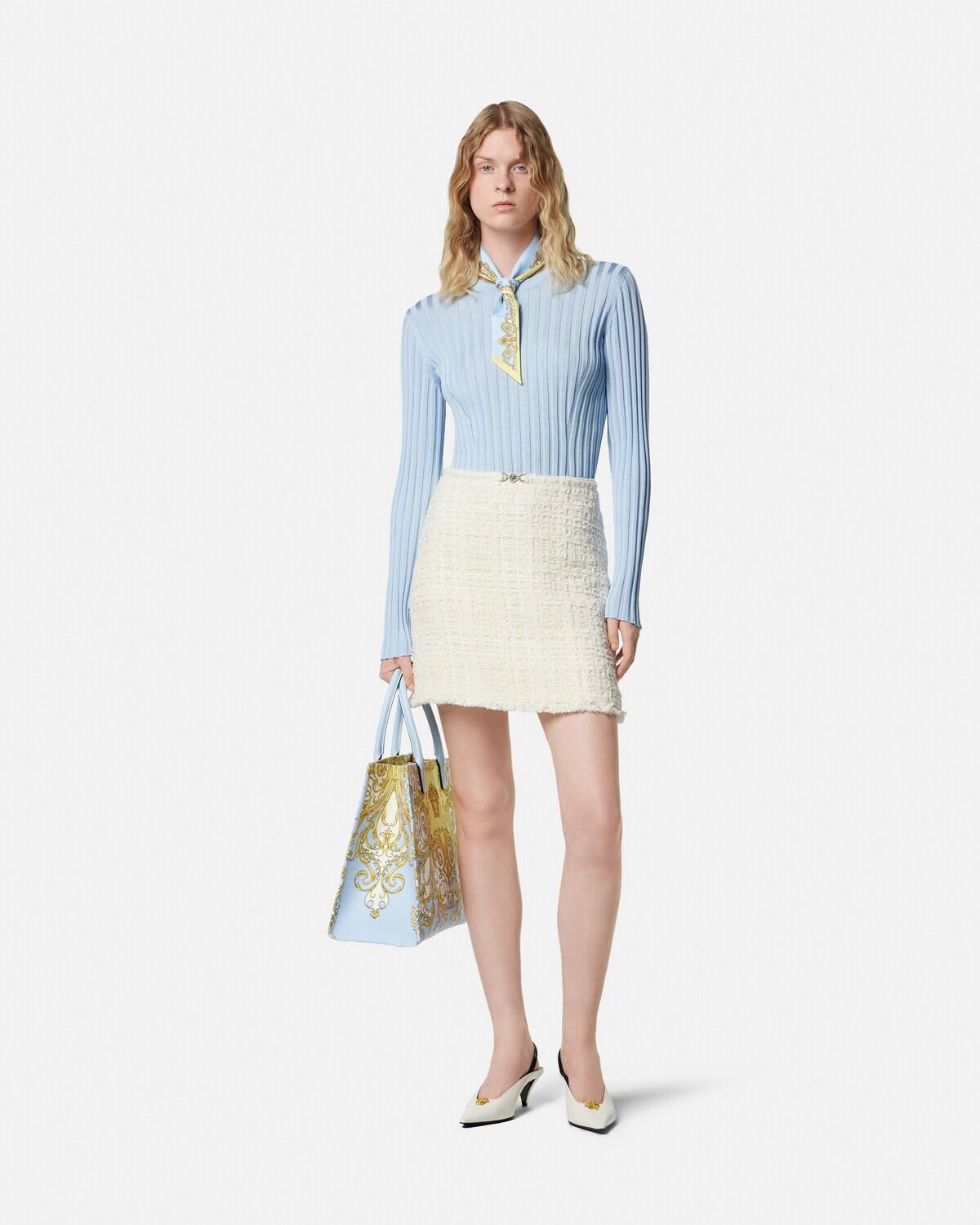 Ribbed Knit Viscose-Blend Crewneck Top - Image 2