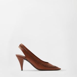 Vienna Leather Slingbacks 80 mm