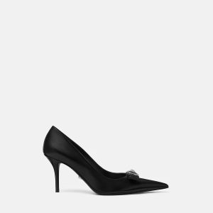 Gianni Ribbon Leather Pumps 85 mm
