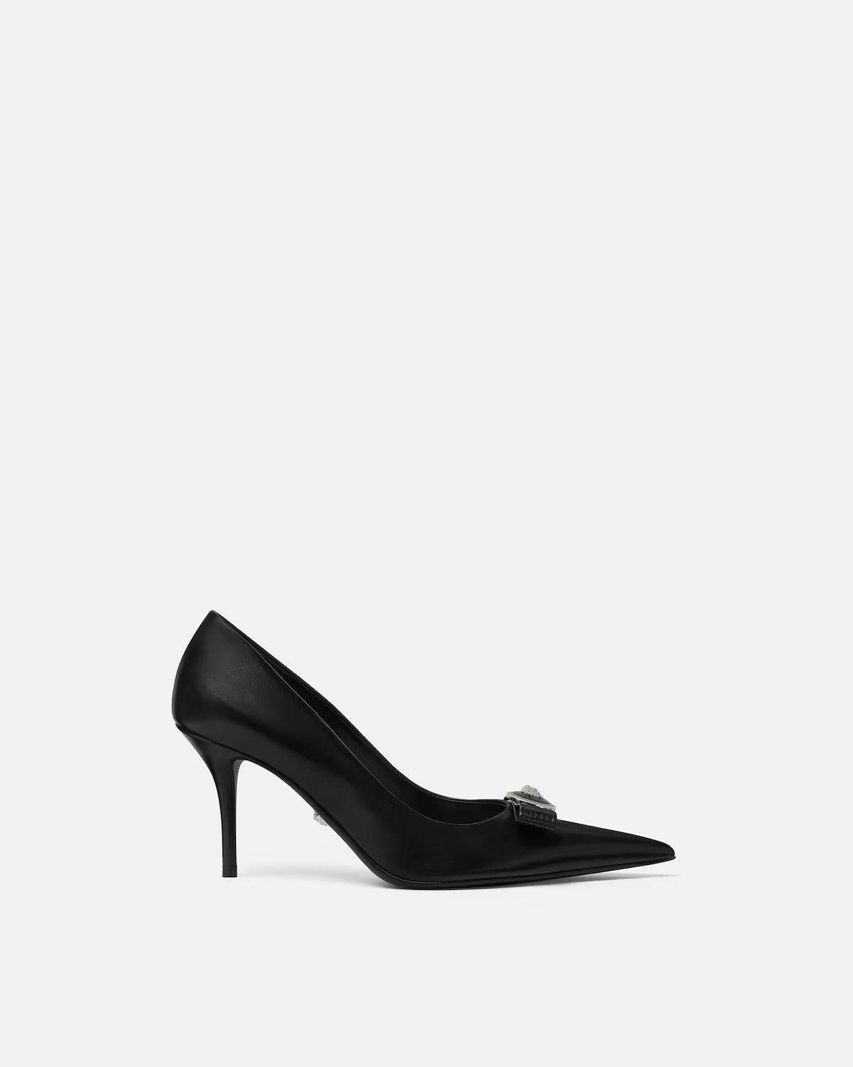 Gianni Ribbon Leather Pumps 85 mm
