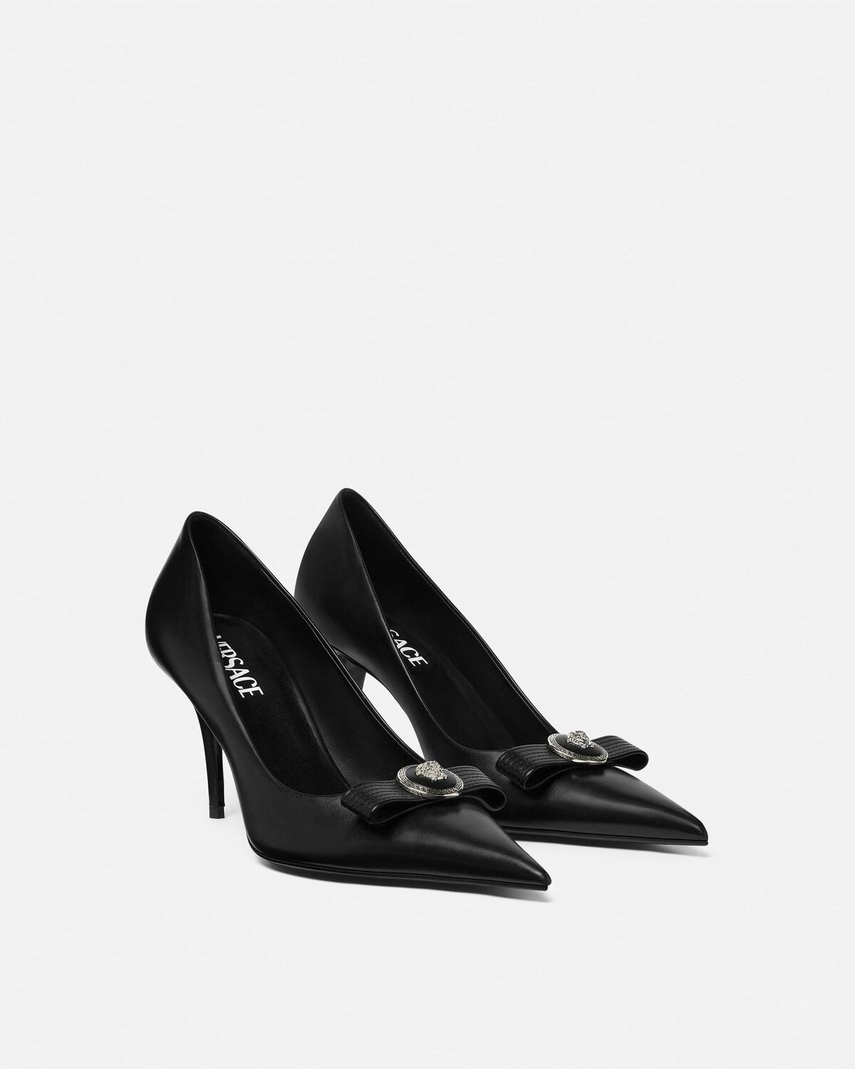 Gianni Ribbon Leather Pumps 85 mm - Image 2