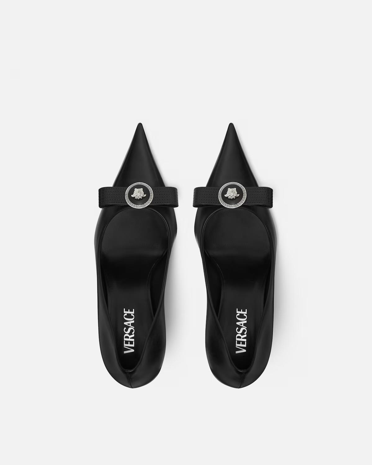 Gianni Ribbon Leather Pumps 85 mm - Image 4