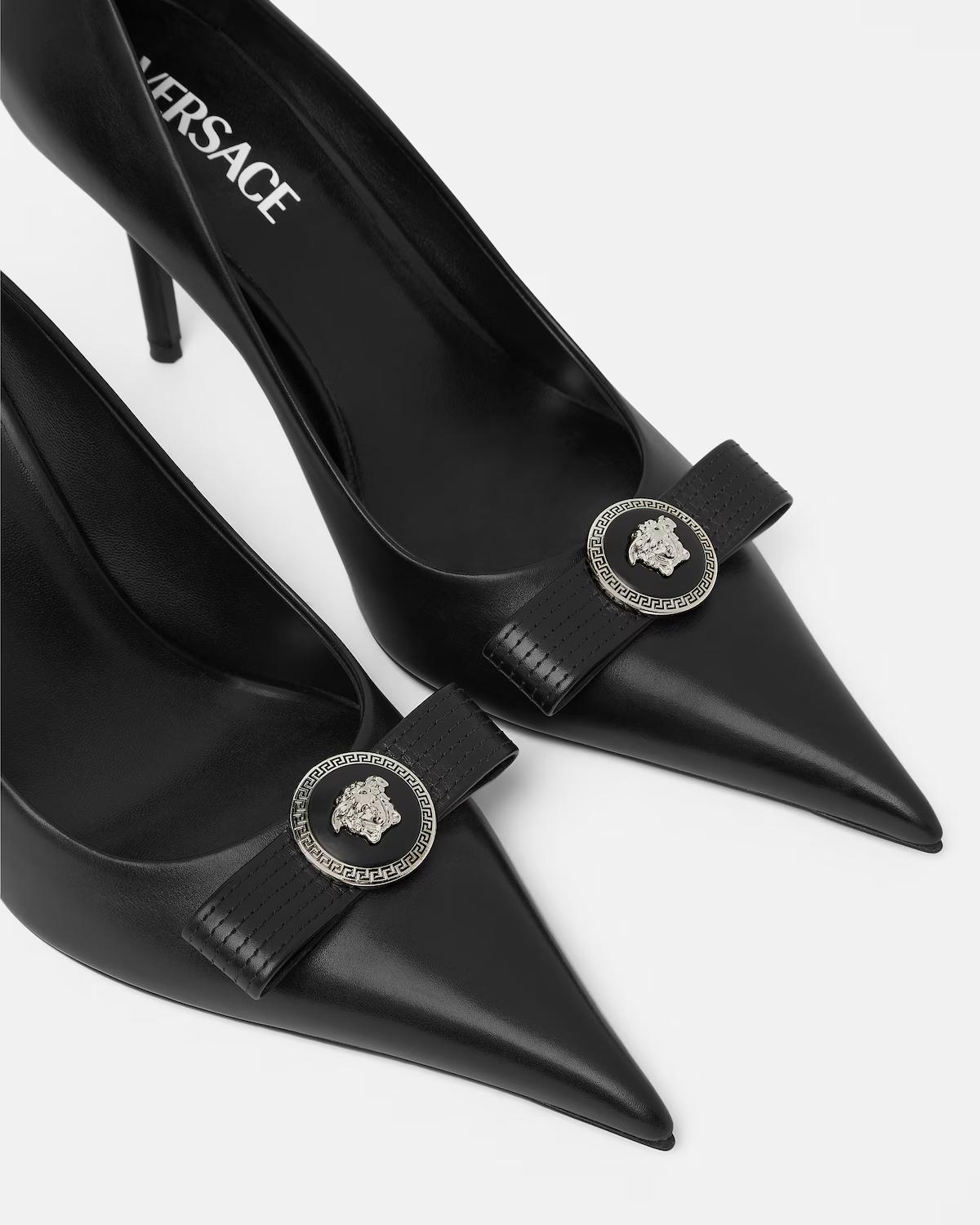 Gianni Ribbon Leather Pumps 85 mm - Image 5
