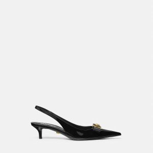 Gianni Ribbon Patent Slingbacks 45 mm