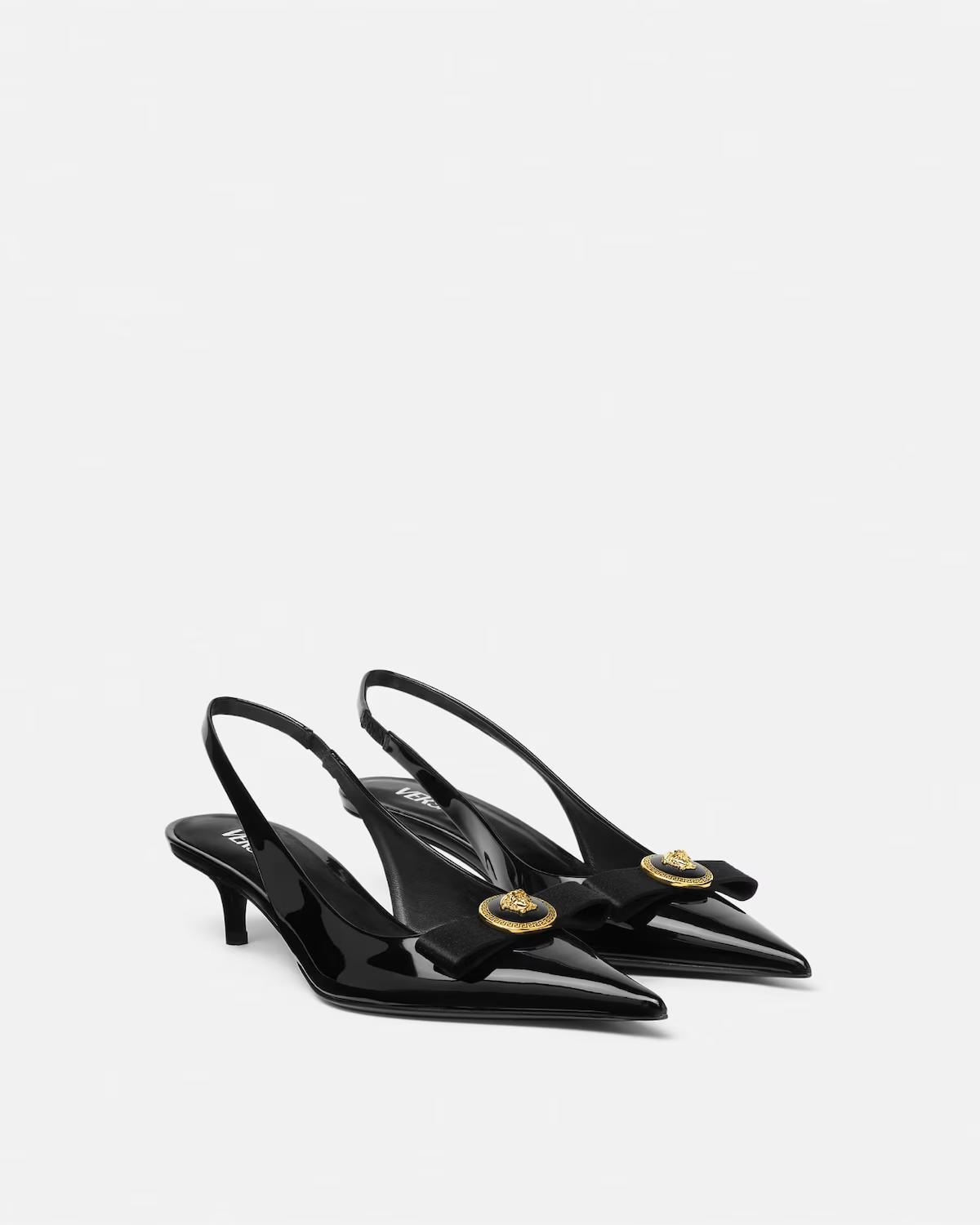 Gianni Ribbon Patent Slingbacks 45 mm - Image 2