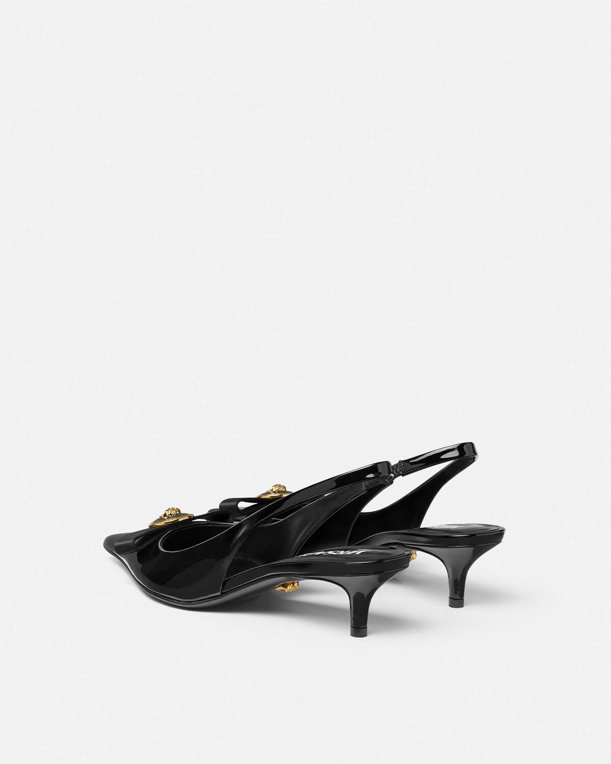 Gianni Ribbon Patent Slingbacks 45 mm - Image 3