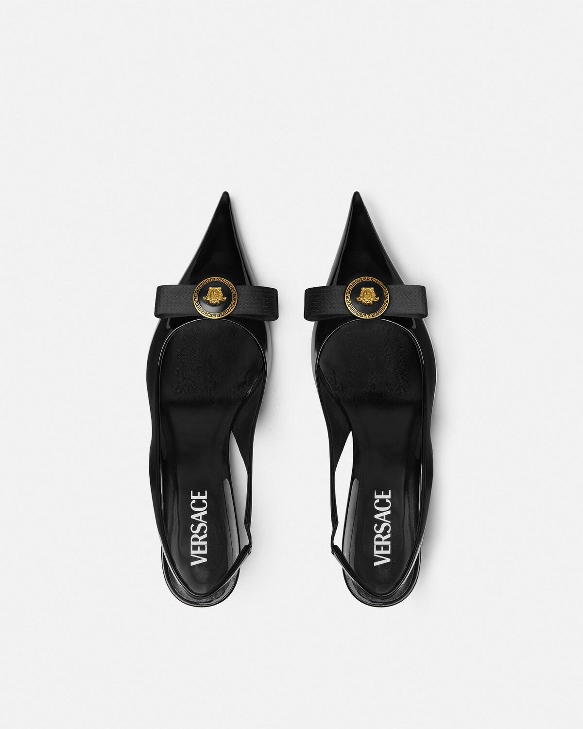 Gianni Ribbon Patent Slingbacks 45 mm - Image 4