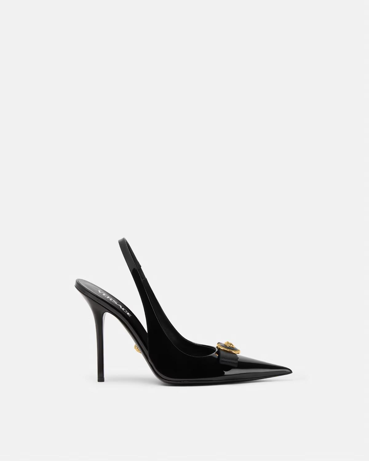 Gianni Ribbon Patent Slingbacks 110 mm