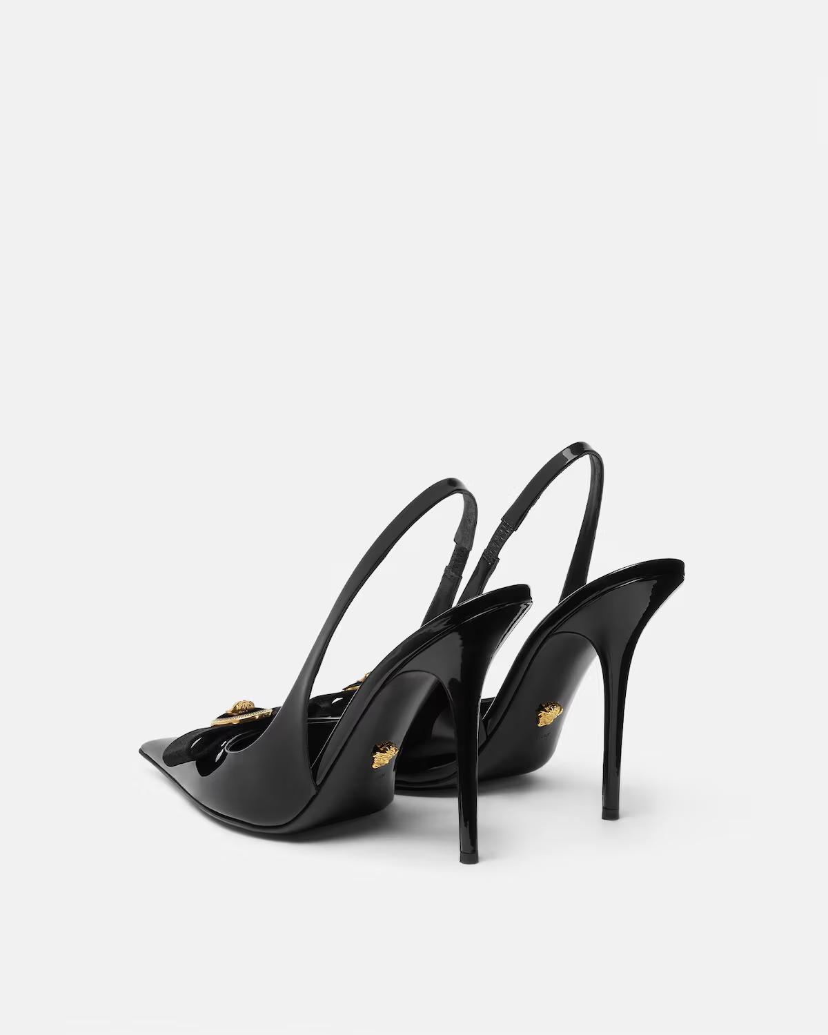 Gianni Ribbon Patent Slingbacks 110 mm - Image 4